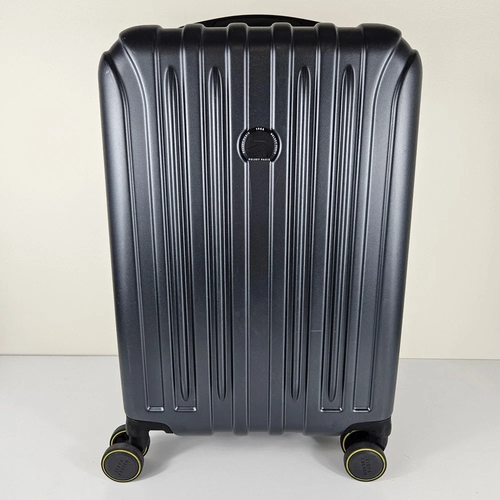 Delsey Paris Accelerate Hardside Carry On Spinner Luggage Titanium Metallic Gray